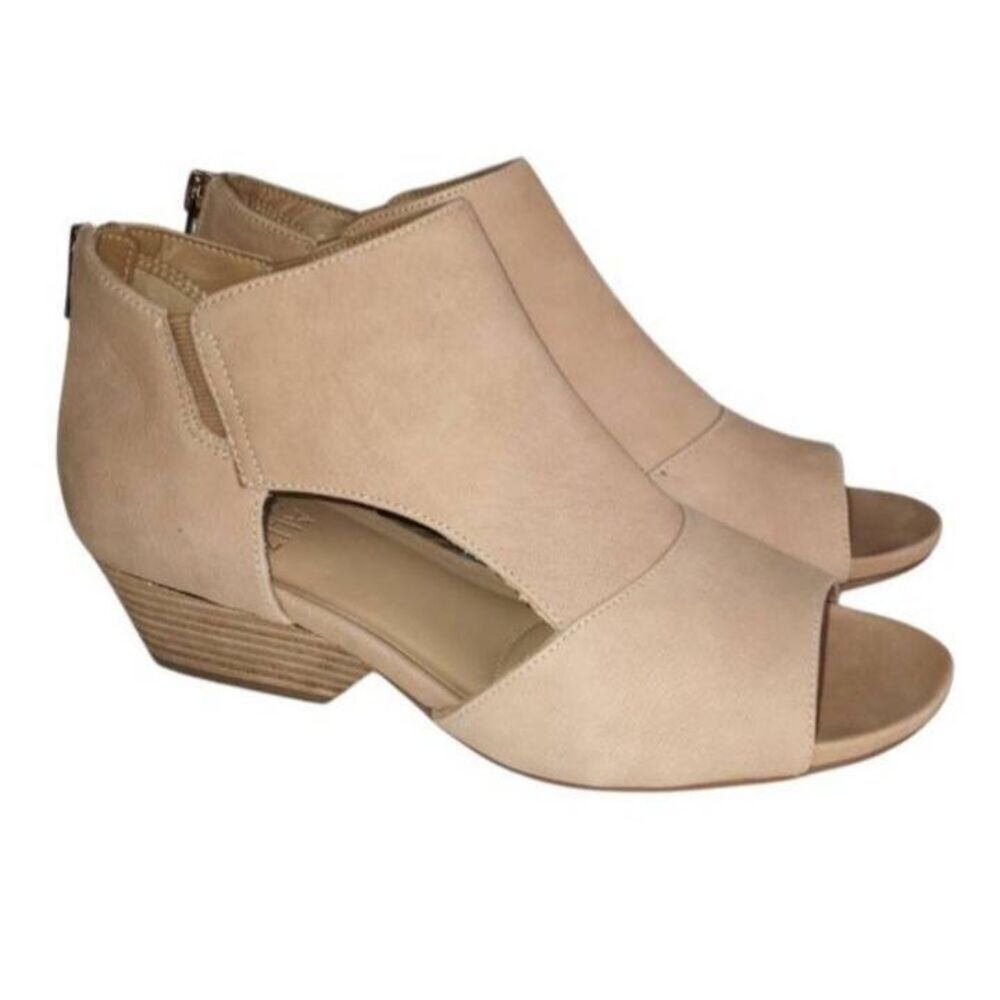 Naturalizer Women's Beige Open-Toe Ankle Booties